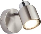 BRILLIANT lamp Andres wandspot nikkel / chroom | 1x PAR51, GU10, 10W, geschikt voor reflectorlampen (niet inbegrepen) | Schaal A ++ tot E | Draaibare kop