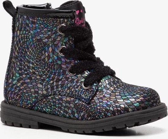 Blue Box meisjes veterboots - Zwart - Maat 21 | bol.com
