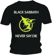 Black Sabbath Heren Tshirt -XL- Never Say Die Zwart