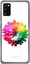 Samsung Galaxy A41 Hoesje Transparant TPU Case - Rainbow Pompon #ffffff