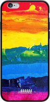 iPhone 6s Hoesje TPU Case - Rainbow Canvas #ffffff