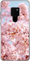 Huawei Mate 20 Hoesje Transparant TPU Case - Cherry Blossom #ffffff