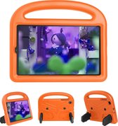 Case2go - Hoes geschikt voor Samsung Galaxy Tab A 8.4 (2020) hoes - Schokbestendige case met handvat - Sparrow Kids Cover - Oranje