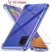 Samsung Galaxy A31 Anti Shock Hoesje - X2 Screenprotector - Clear