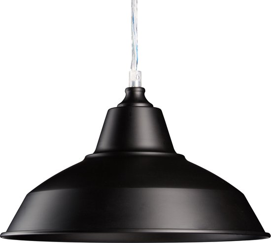 Relaxdays hanglamp industrieel - eettafel lamp zwart - eettafel lamp -  plafondlamp metaal | bol.com