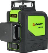 Let op type!! SNDWAY SW-333G laser niveau voor wanden en vloeren 12 lijn groene balk IP54 water/stofdicht (groen)