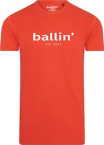 Ballin Est. 2013 - Heren Tee SS Tapered Fit Shirt - Rood - Maat L