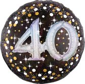 Amscan Folieballon Happy Birthday 40 Jaar 91 Cm Helium Zwart