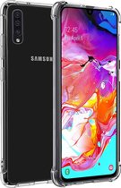 Hoesje Geschikt voor Samsung Galaxy A50 Hoesje Shockproof Case Siliconen - Hoes Geschikt voor Samsung A50 Hoes Cover Siliconen - Transparant