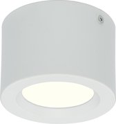 LED Downlight - Opbouw Rond Hoog 5W - Natuurlijk Wit 4200K - Mat Wit Aluminium - Ø105mm - BSE