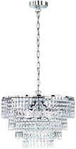 LED Hanglamp - Hangverlichting - Trion Oranta - E14 Fitting - 3-lichts - Rond - Mat Chroom - Aluminium - BES LED
