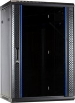 DSIT 18U wandkast / serverbehuizing met glazen deur 600x450x900mm (BxDxH) - 19 inch