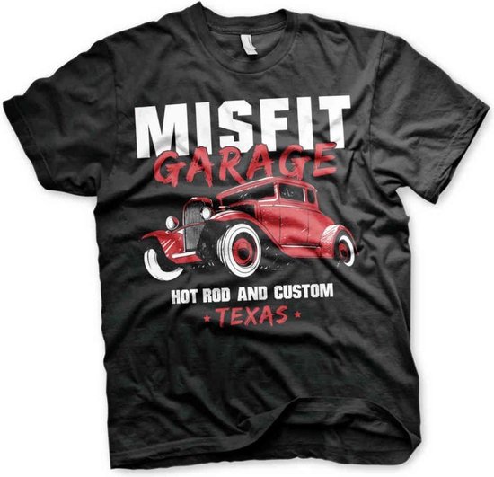 Misfit Garage Heren Tshirt -2XL- Hot Rod & Custom Zwart