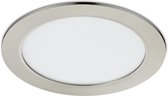 LED Spot - Inbouwspot - Trion Pandus - 18W - Warm Wit 3000K - Rond - Mat Nikkel - Aluminium - Ø220mm - BES LED