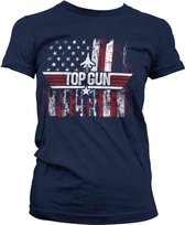 Top Gun Dames Tshirt -XL- America Blauw