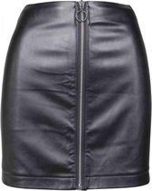 Urban Classics Korte rok -2XL- Faux Leather Zwart