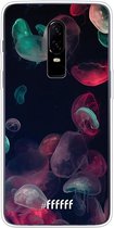 OnePlus 6 Hoesje Transparant TPU Case - Jellyfish Bloom #ffffff