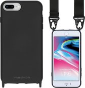 iMoshion Color Backcover met koord - Nylon Strap iPhone 8 Plus / 7 Plus - Zwart