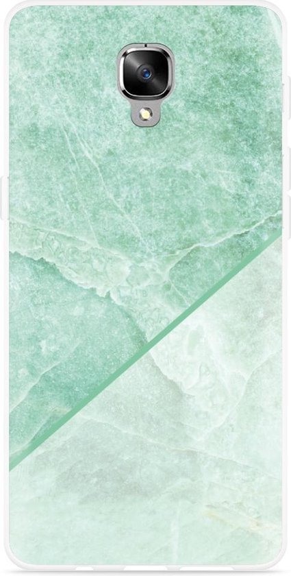 Blazen Discreet medley OnePlus 3 / OnePlus 3T Hoesje Green Marble - Designed by Cazy | bol.com
