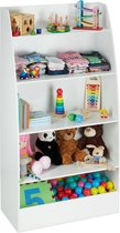 Relaxdays boekenkast kinderen - kinderkast - speelgoedkast - kinderboekenkast - opbergrek