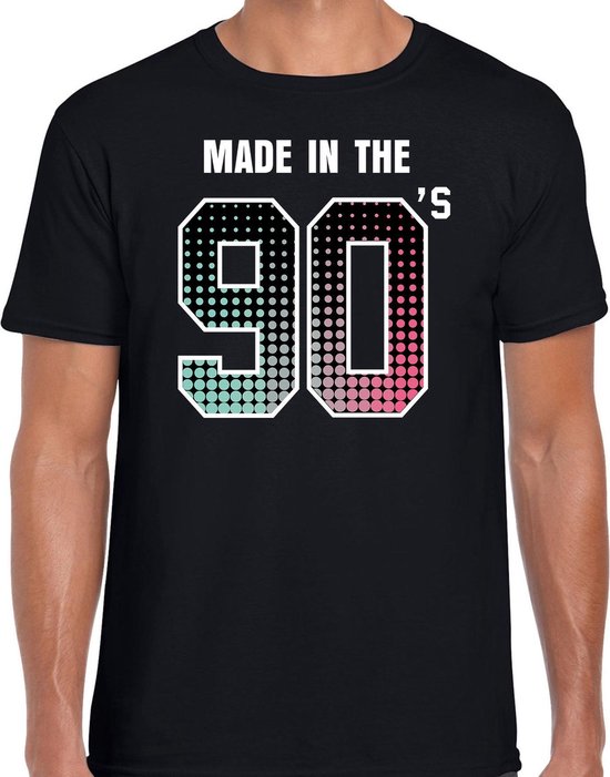 Nineties feest t-shirt / shirt made in the 90s - zwart - voor heren - dance  kleding /... | bol.com