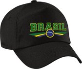 Brazilie / Brasil landen pet zwart kinderen - Brazilie / Brasil baseball cap - EK / WK / Olympische spelen outfit