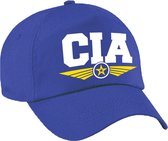 CIA verkleed pet blauw voor kinderen - geheime dienst baseball cap - carnaval verkleedaccessoire voor kostuum