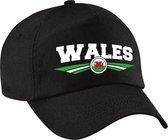 Wales landen pet zwart volwassenen - Wales baseball cap - EK / WK / Olympische spelen outfit