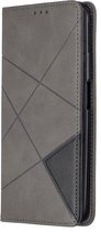 Geometric Book Case - Huawei P Smart Pro Hoesje - Grijs