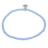 Melady Kralen Armband Ø6-7cm (2mm) Blauw Glas Rond Kralen Armband Dames Armbandjes Sieraden Dames