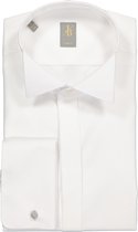 Jacques Britt overhemd - Venezia slim fit smokinghemd - wit - Strijkvriendelijk - Boordmaat: 41