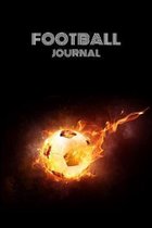 Football Journal: Football Fire Composition Diary Notebook Journal Novelty Gift for Football lover,6''x9'' lined blank 100 pages, white pa