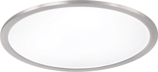 LED Plafondlamp WiZ - Smart LED - Trion Givon - 36W - Aanpasbare Kleur - Dimbaar - Afstandsbediening - Rond - Mat Nikkel - Aluminium