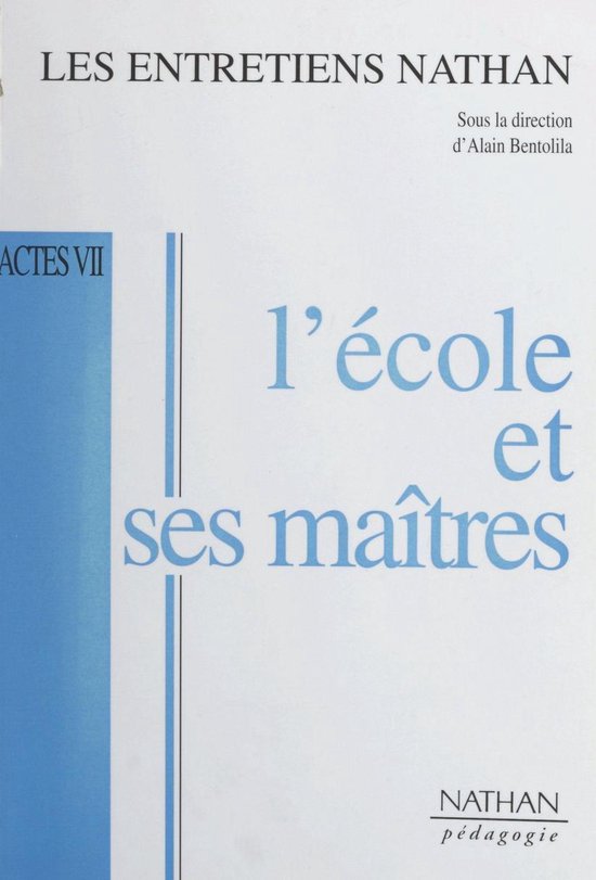 L'école et ses maîtres - cover