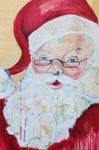 ''Jolly Santa'' by Jennifer Moreman: Ho! Ho! Ho! 6x9'' Dot Bullet Grid 120 Page Notebook