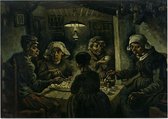 De aardappeleters, Vincent van Gogh - Foto op Posterpapier - 59.4 x 42 cm (A2)