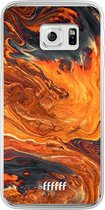 Samsung Galaxy S6 Edge Hoesje Transparant TPU Case - Magma River #ffffff