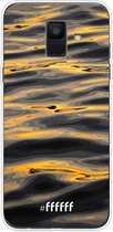 Samsung Galaxy A6 (2018) Hoesje Transparant TPU Case - Water Waves #ffffff