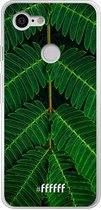 Google Pixel 3 Hoesje Transparant TPU Case - Symmetric Plants #ffffff