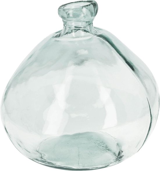 zijn bevind zich Mediaan Kave Home - Brenna grote glazen vaas transparant 100% gerecycled | bol.com