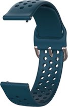 Siliconen Smartwatch bandje - Geschikt voor  Garmin Vivoactive 3 siliconen bandje met gaatjes - rock green - Horlogeband / Polsband / Armband