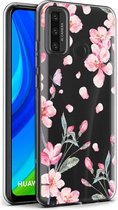 iMoshion Design voor de Huawei P Smart (2020) hoesje - Bloem - Roze