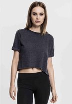 Urban Classics Crop top -S- Burnout Crew Grijs