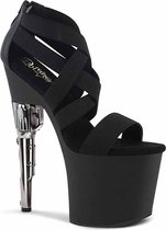 Pleaser Sandaal met enkelband, Paaldans schoenen -39 Shoes- BONDGIRL-769 Paaldans schoenen Zwart