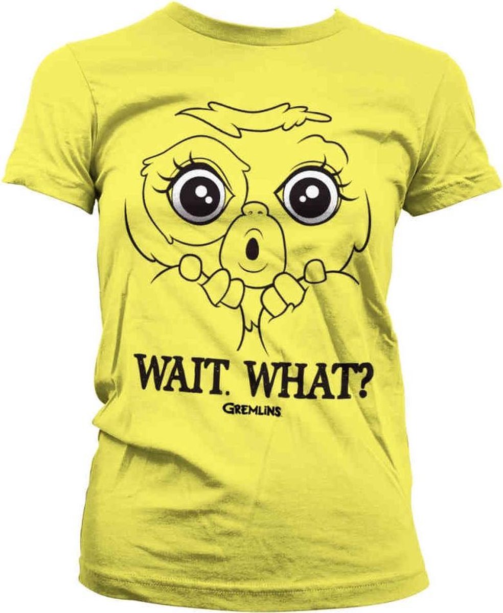 Gremlins Dames Tshirt -M- Wait. What? Geel