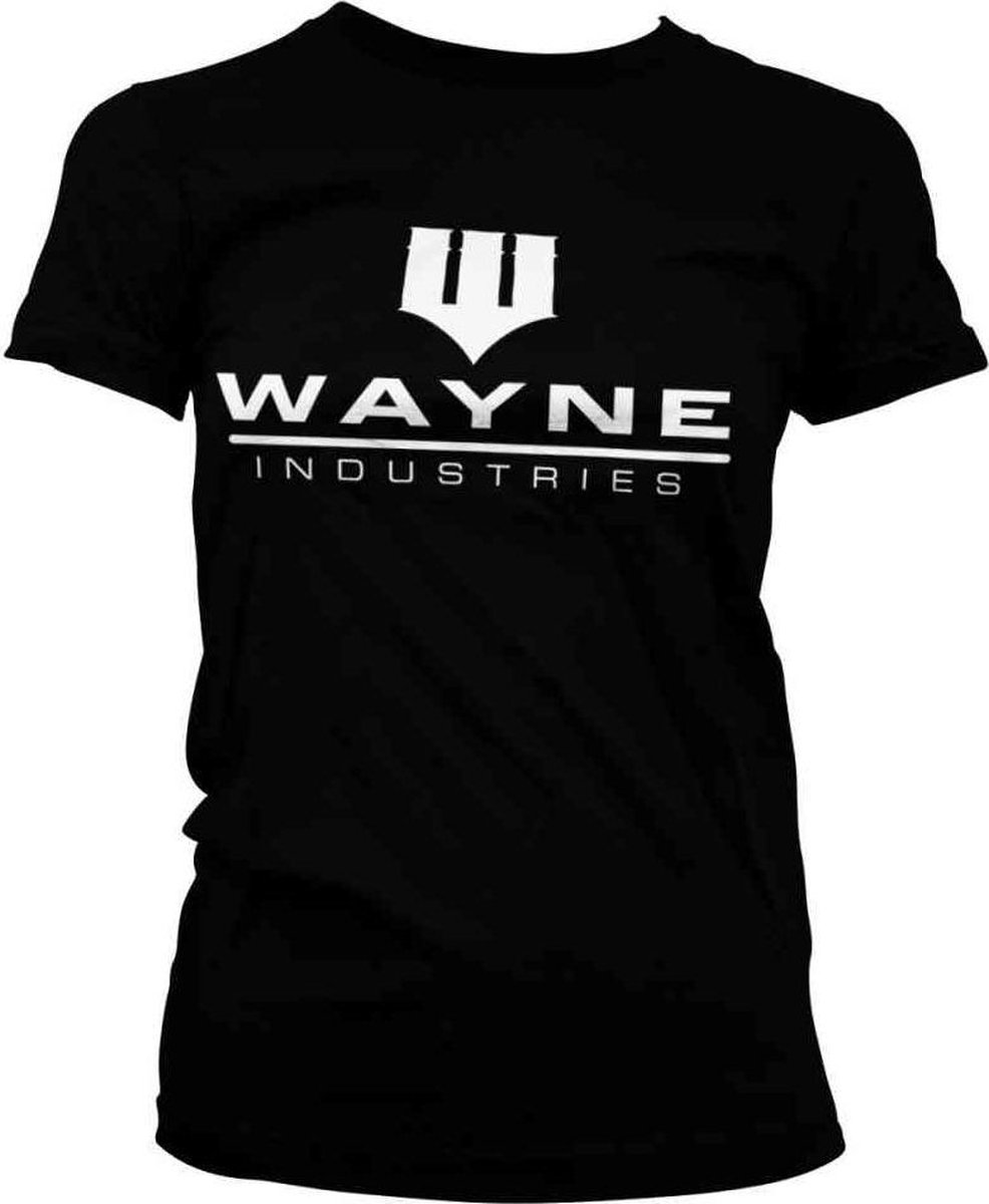 DC Comics Batman Dames Tshirt -S- Wayne Industries Logo Zwart