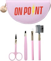 Yes Studio Wenkbrauwverzorgingsset 14cm Pu/rvs Roze 5-delig