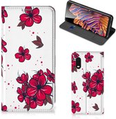 Smartphone Hoesje Samsung Xcover Pro Mobiel Cover Blossom Red