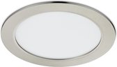 LED Spot - Inbouwspot - Trion Pandus - 18W - Warm Wit 3000K - Rond - Mat Nikkel - Aluminium - Ø220mm - BSE