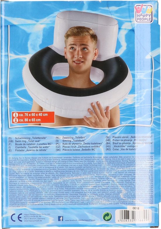 Cuvette de toilette piscine gonflable / anneau de bain 76 x 40 cm jouets  pour enfants... | bol.com